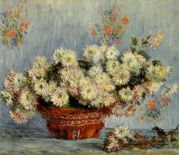  Crisantemo Pintura al %c3%b3leo - Crisantemos IV Claude Monet